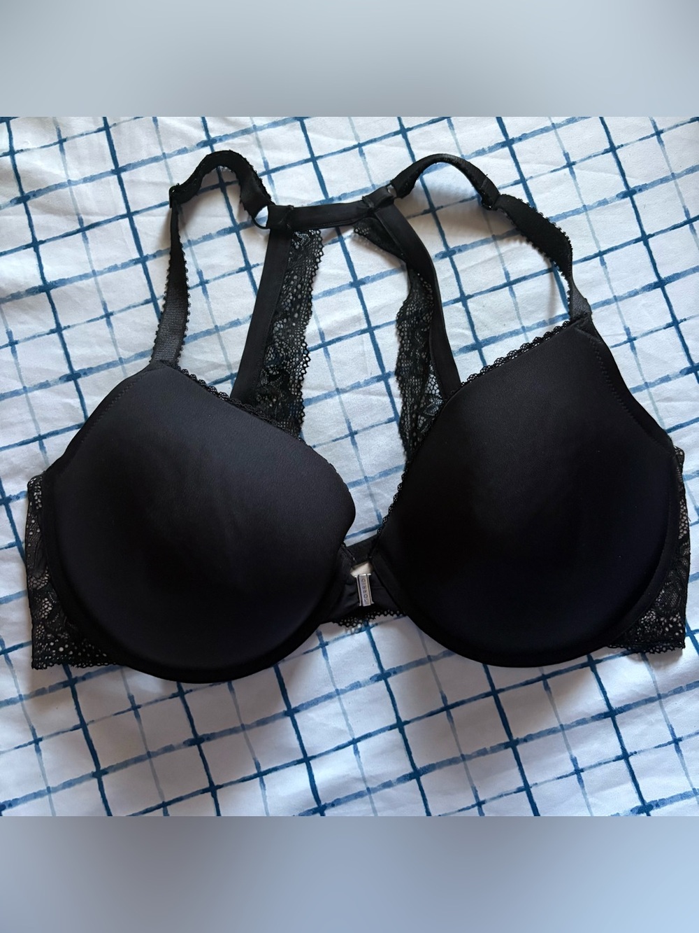 Torrid Black Plunge Push-Up Smooth Front Close Racerback Bra 42DD - Picture 2 of 8